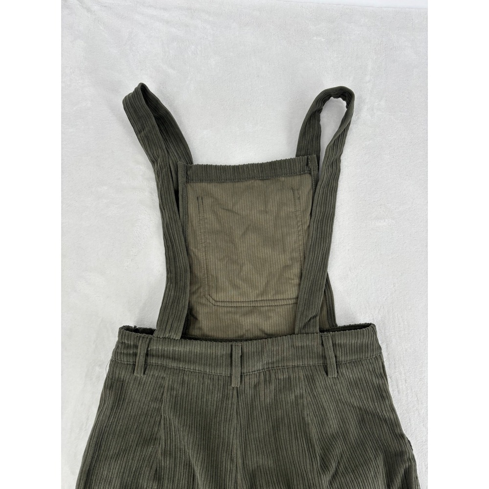 Cider Corduroy Overalls Women XS Green Wide Leg Bib Pocket Dungarees Retro Boho - Picture 8 of 9